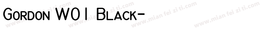 Gordon W01 Black字体转换
